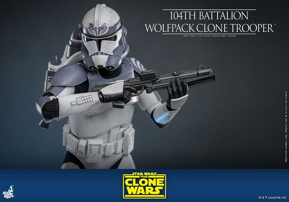 Star Wars The Clone Wars Action Figure 1/6 104th Battalion Wolfpack Clone Trooper 30 cm