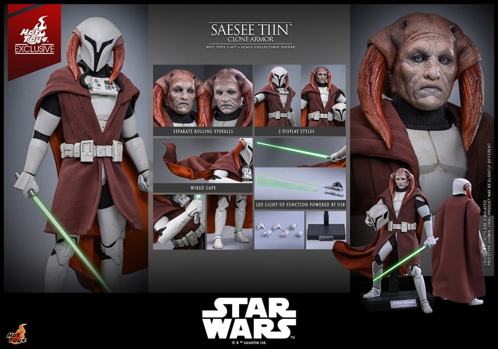 Star Wars: The Clone Wars Television Masterpiece Action Figure 1/6 Saesee Tiin (Clone Armor) (Hot Toys Exclusive) 32 cm