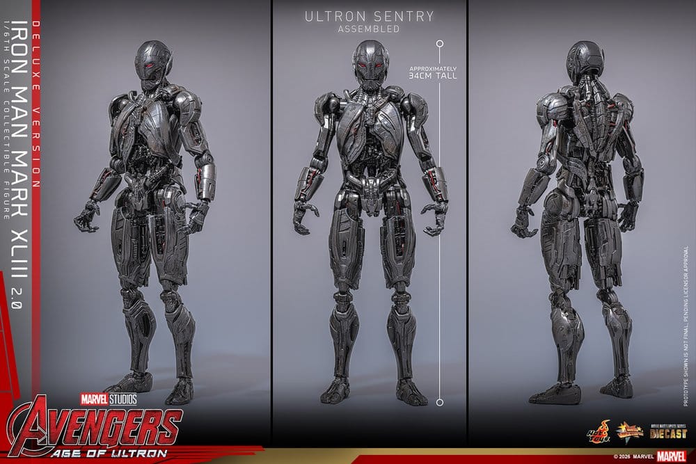 Avengers: Age of Ultron Movie Masterpiece Diecast Action Figure 1/6 Iron Man Mark XLIII (2.0) (Deluxe Version) 32 cm