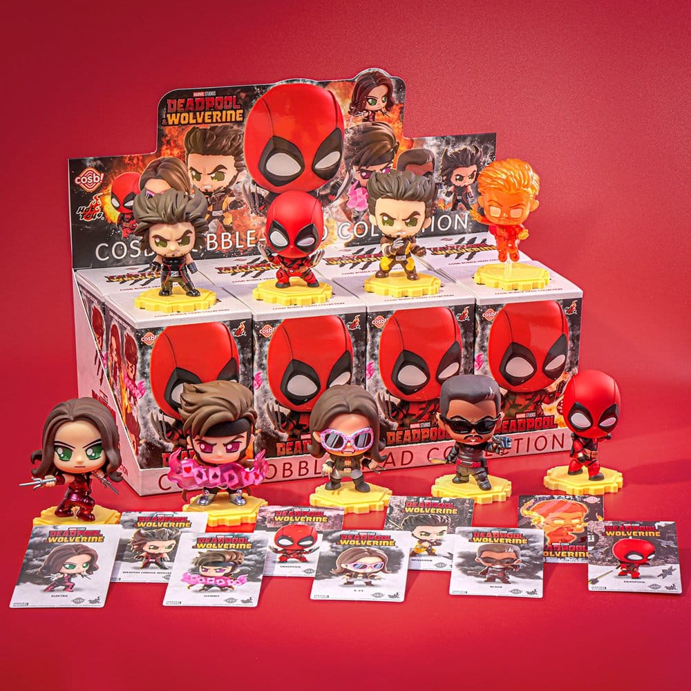 Deadpool & Wolverine Cosbi Mini Figures 9 cm Series 2 Blind Box Display (8)