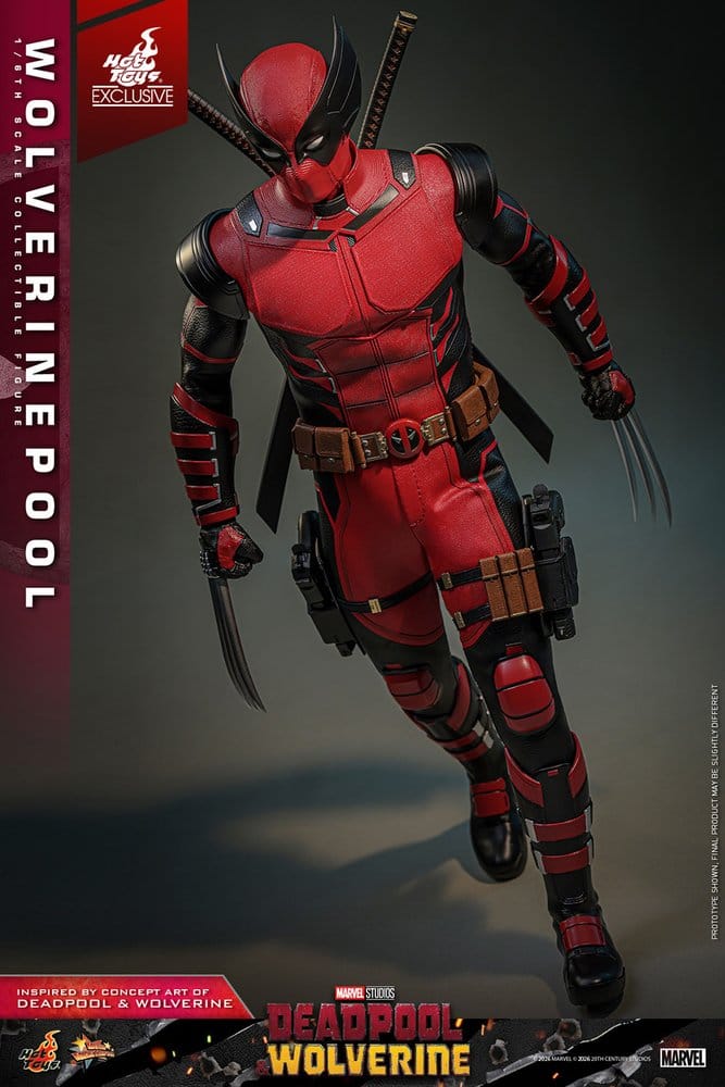 Deadpool & Wolverine Movie Masterpiece Action Figure 1/6 Wolverinepool Hot Toys Exclusive 31 cm