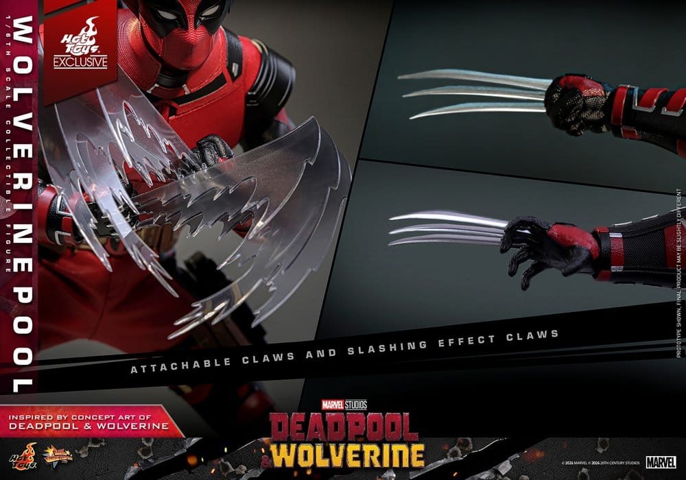 Deadpool & Wolverine Movie Masterpiece Action Figure 1/6 Wolverinepool Hot Toys Exclusive 31 cm