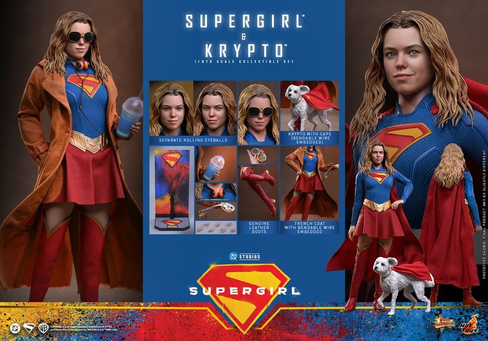 DC Comics Movie Masterpiece Action Figure Set Supergirl & Krypto 28 cm