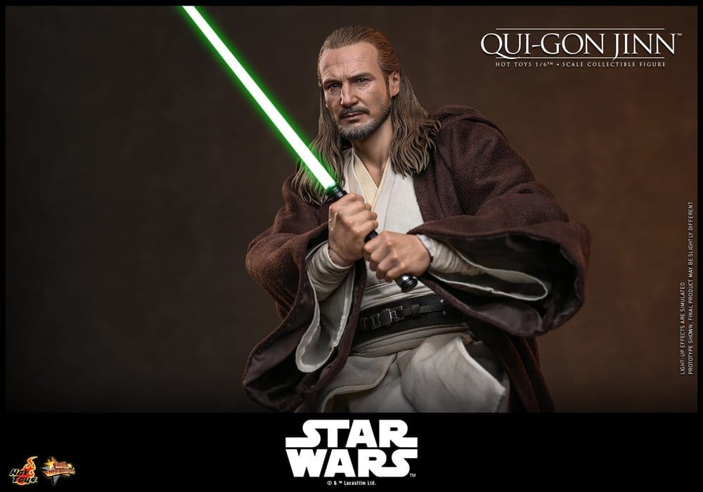 Star Wars: The Phantom Menace Movie Masterpiece Action Figure 1/6 Qui-Gon Jinn (Artisan Edition) Hot Toys Exclusive 32 cm