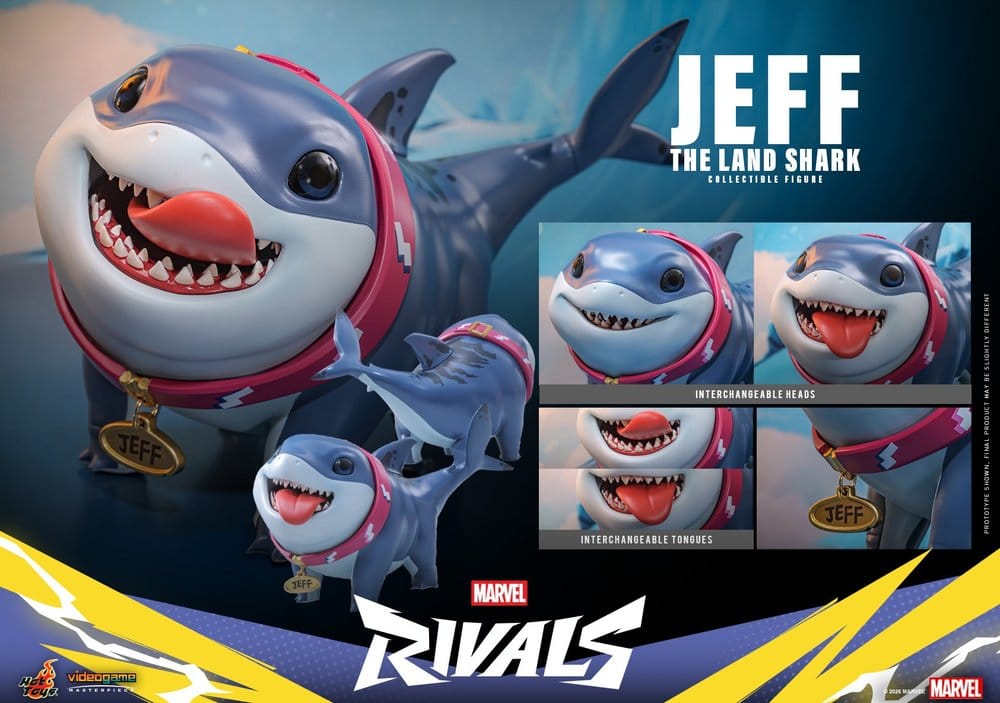Marvel Rivals Videogame Masterpiece Series Action Figure Jeff the Land Shark 11 cm