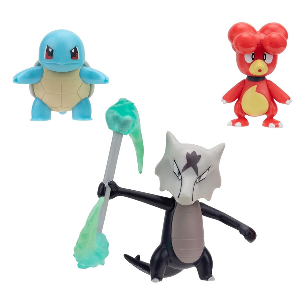 Pokémon Battle Figure Set 3-Pack Magby, Squirtle #4, Alolan Marowak 5 cm