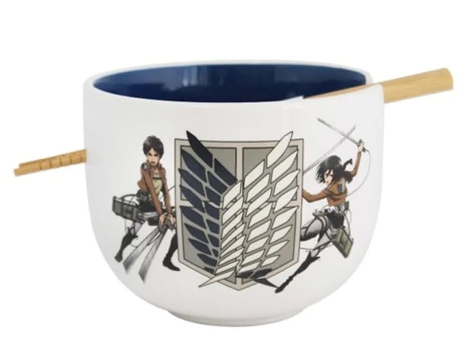 Attack on Titan Ramen Bowl with Chopsticks Survey Corps 414 ml