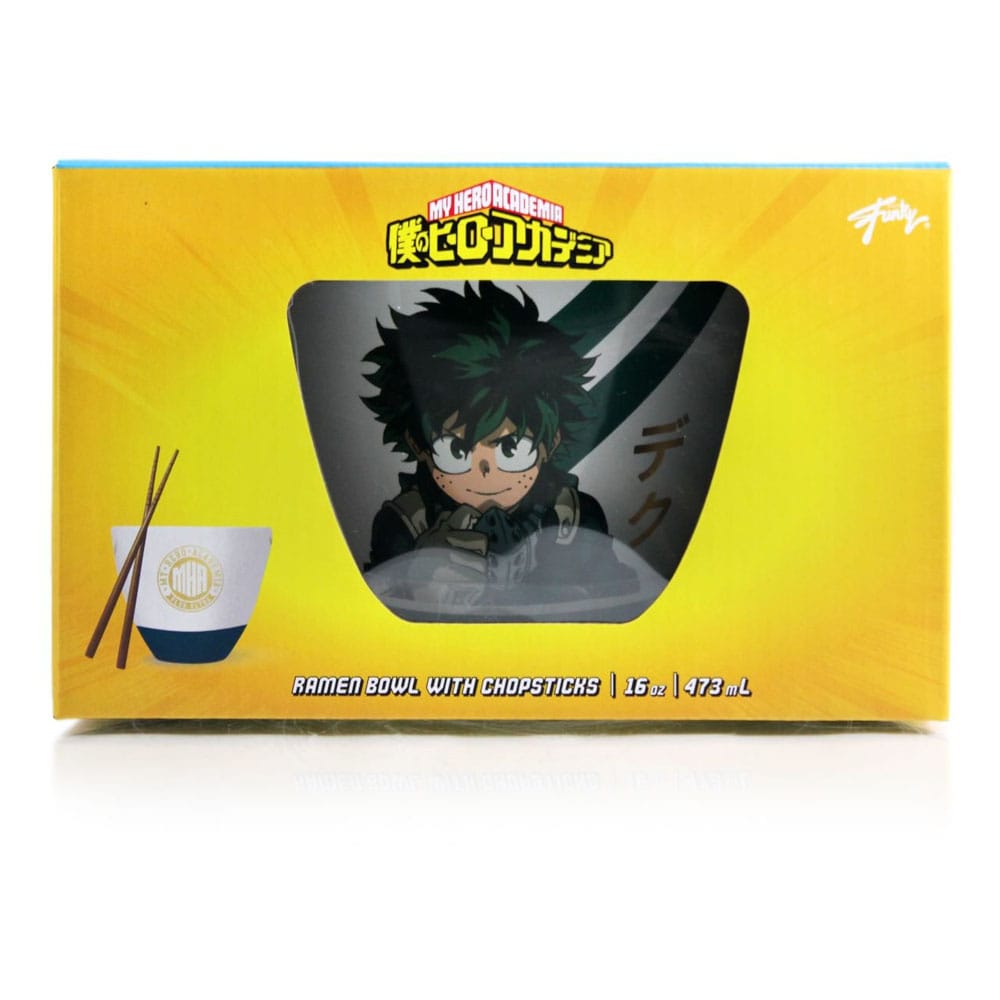 My Hero Academia Ramen Bowl with Chopsticks Izuku Midoriya 473 ml