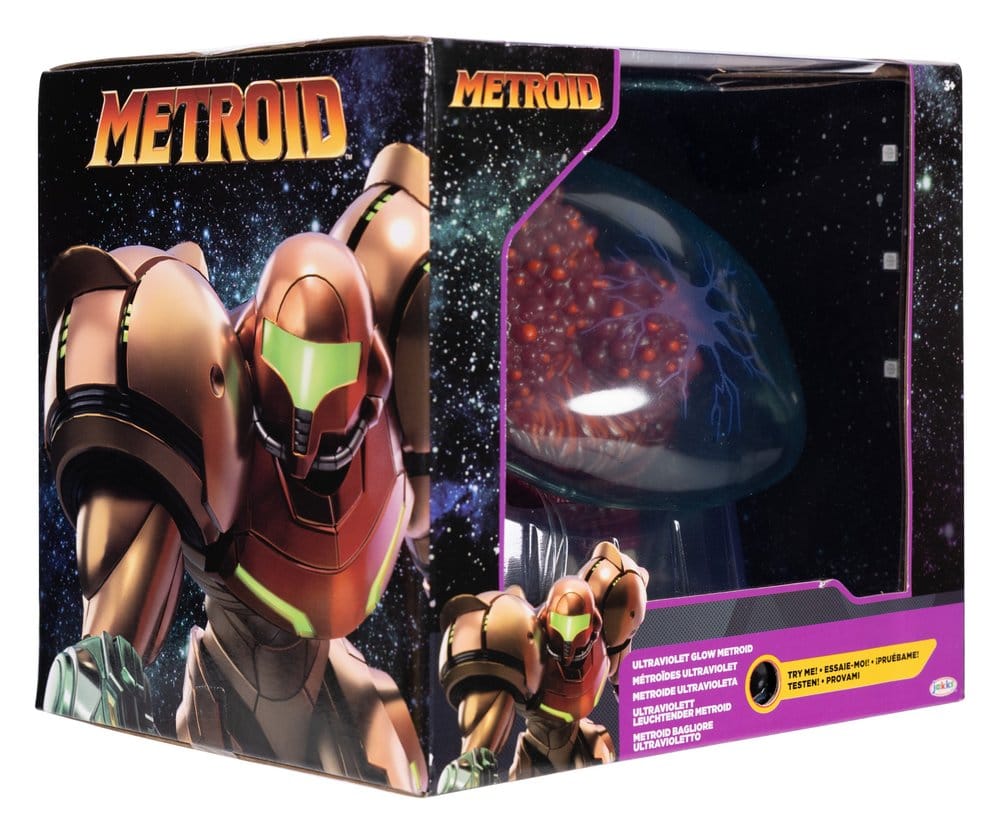World of Nintendo Metroid Prime Action Figure Metroid Ultraviolet Glow 15 cm