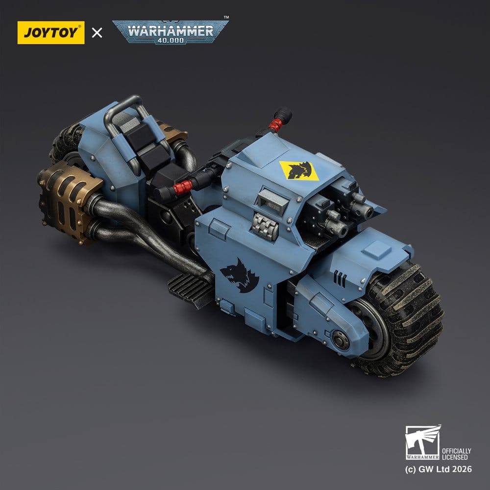 Warhammer 40,000 Raider-pattern Combat Bike Space Wolves with twin-linked bolt rifles 22 cm