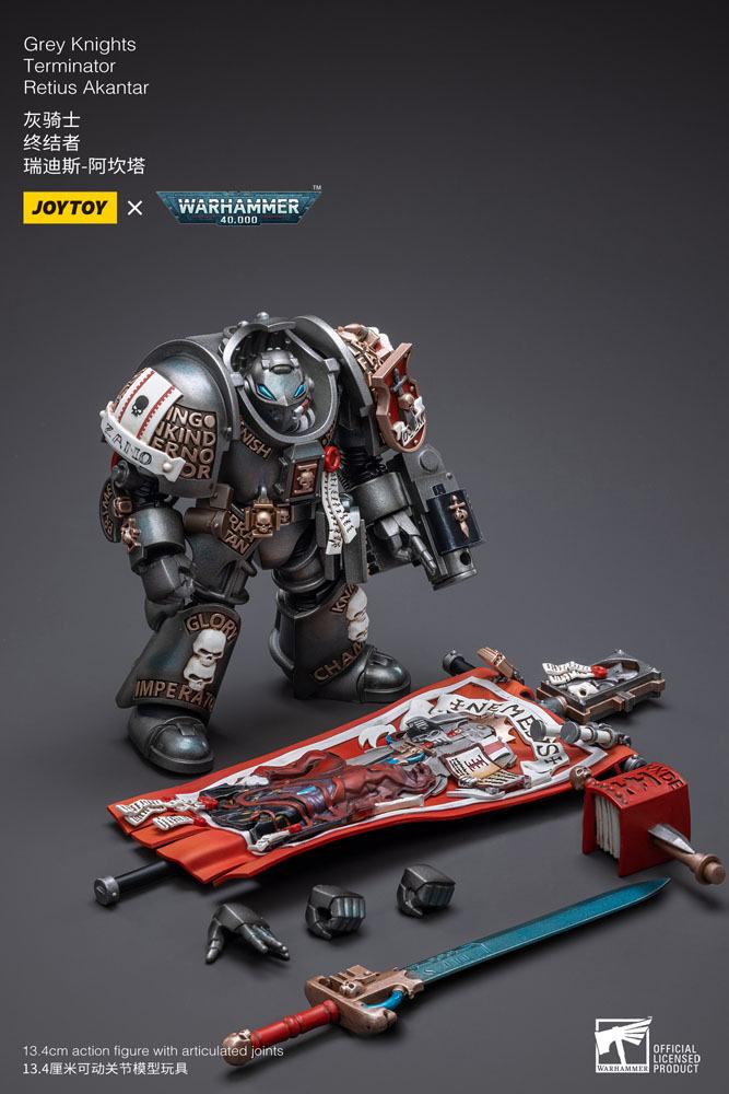 Warhammer 40k Actionfigur 1/18 Grey Knights Terminator Retius Akantar 13 cm
