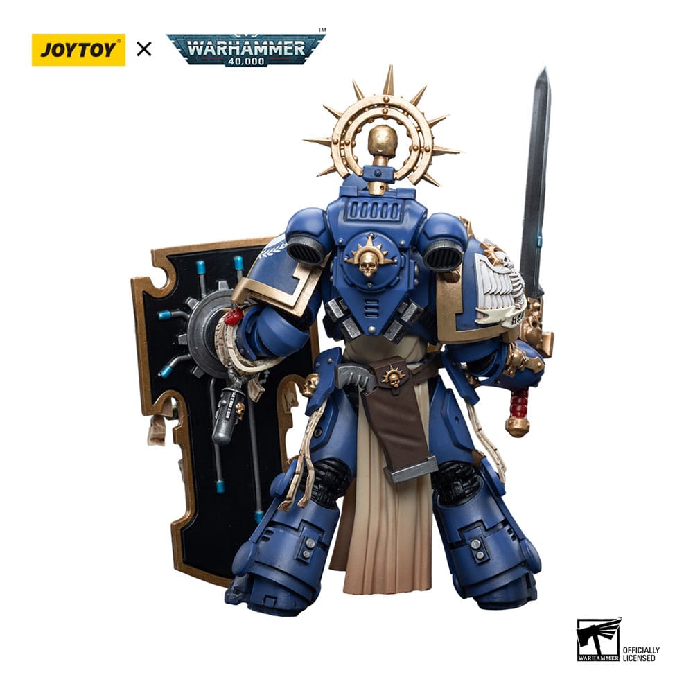 Warhammer 40k Actionfigur 1/18 Ultramarines Primaris Captain mit Relic Shield und Power Sword 12 cm