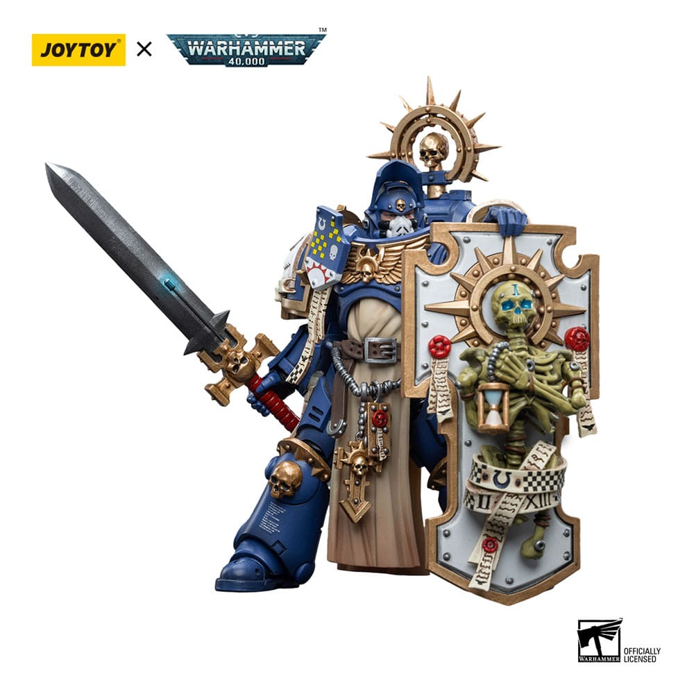 Warhammer 40k Actionfigur 1/18 Ultramarines Primaris Captain mit Relic Shield und Power Sword 12 cm