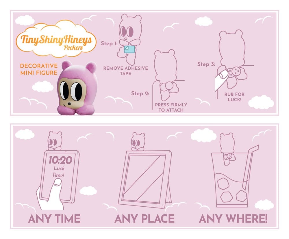 Tiny Shiny Hiney Peakers Mini Figures S1 6 cm Blind Box Display (6)
