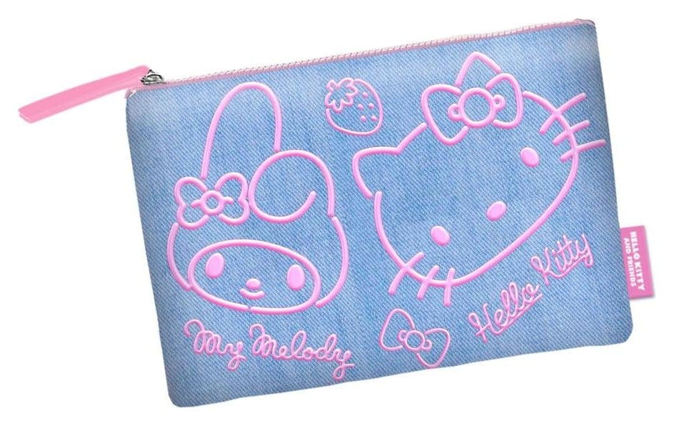 Sanrio Soleil Toiletry Bag Hello Kitty Denim Blue
