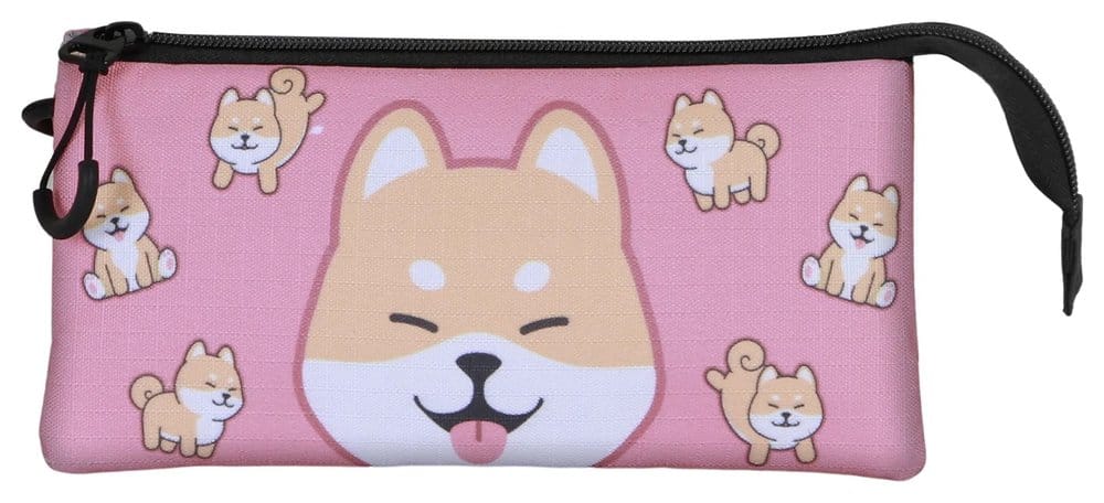 Oh My Pop! Triple Pencil case Shiba Pink