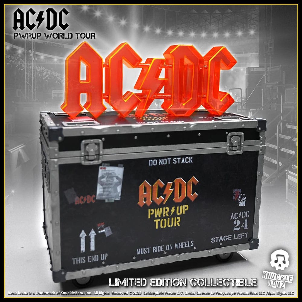 AC/DC Rock Ikonz On Tour Statue PWR UP Tour Road Case