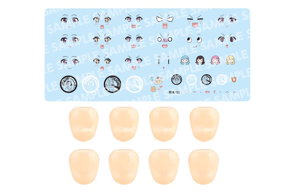 Sousai Shojo Teien Model Kit Accesoory Set 1/10 Customized Face & Decal Set Vol. 5 Designed by Raguhonoerika For Madoka Yuki A