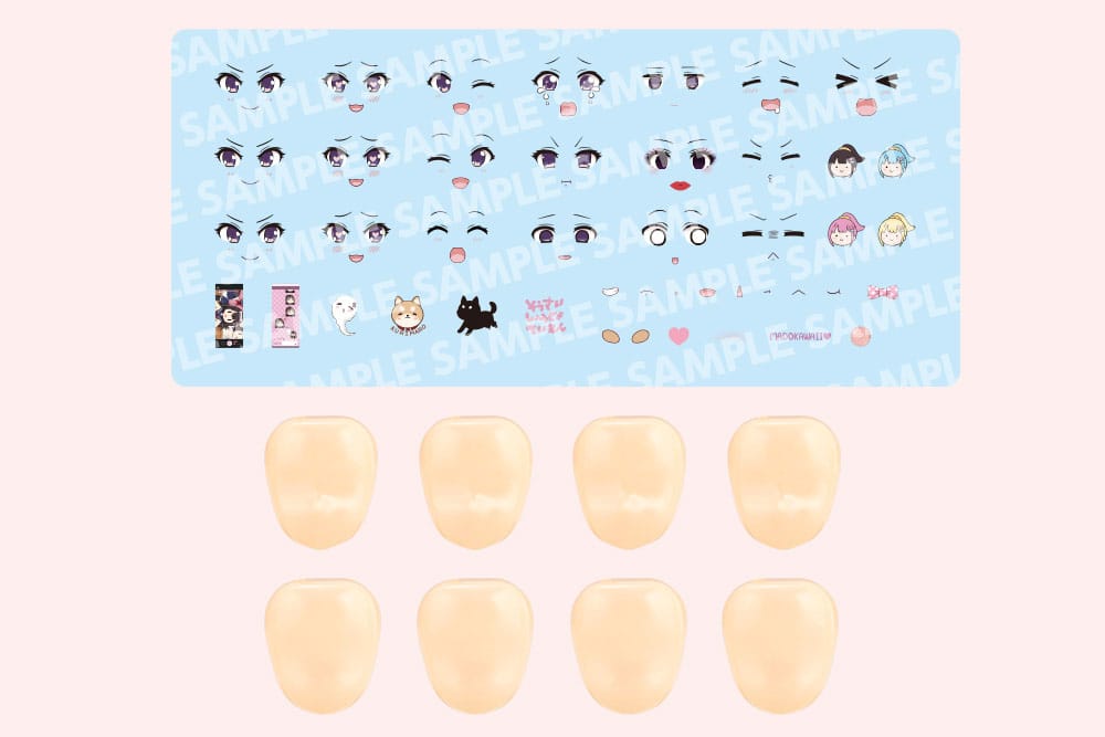 Sousai Shojo Teien Model Kit Accesoory Set 1/10 Customized Face & Decal Set Vol. 7 Designed by Raguhonoerika For Madoka Yuki B