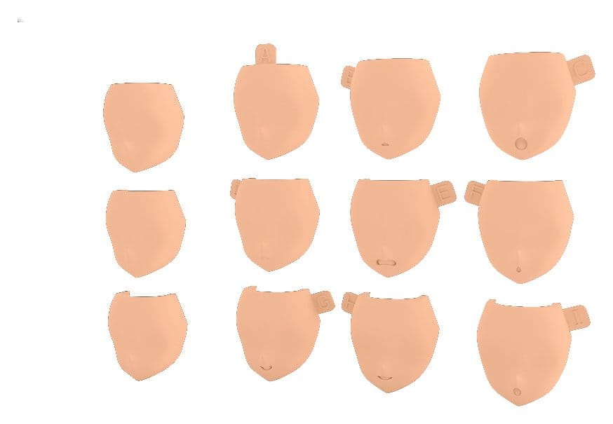 Megami Device M.S.G 08 Accessory Set 1/1 Face Set Buster Doll Skin Color D