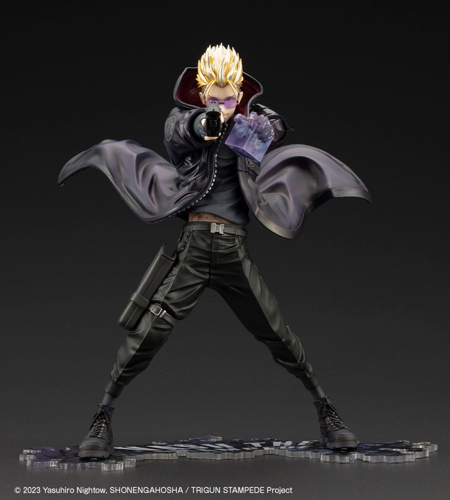 Trigun Stampede ARTFXJ Statue 1/8 Vash the Stampede The Gunman in Black Ver. 22 cm