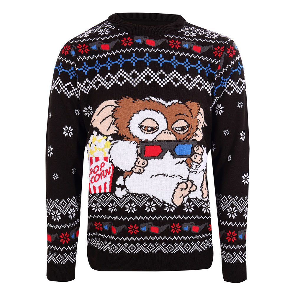 Gremlins Sweatshirt Christmas Jumper Gizmo Popcorn Size S