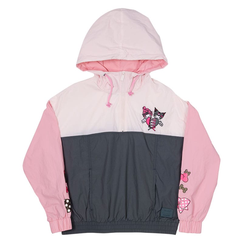 Sanrio by Loungefly Windbreaker Jacket My Melody and Kuromi Size XL