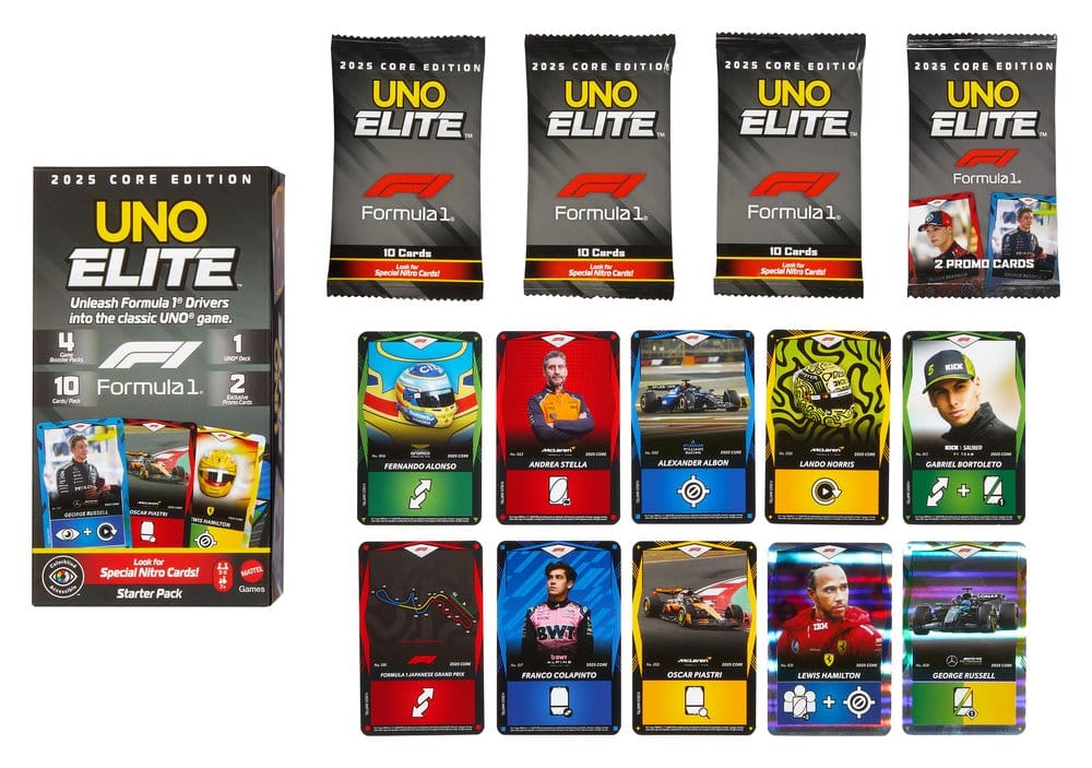 Formula 1 UNO Card Game Elite F1 Starter-Set