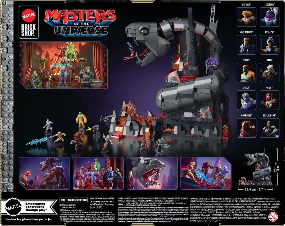 Masters of the Universe Mattel Brick Shop Construction Set Snake Mountain