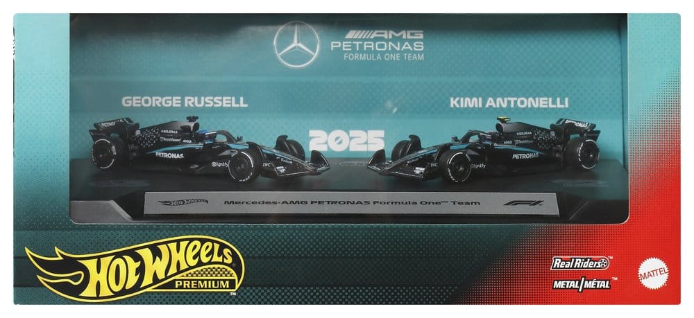 Formula 1 Hot Wheels Premium Die-Cast Vehicle 2-Pack 1:64 Team Mercedes-AMG PETRONAS