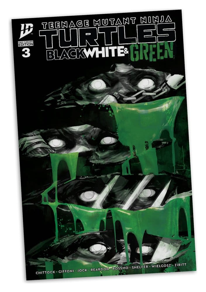 Teenage Mutant Ninja Turtles Page Punchers Action Figure (Black White & Green) (Red Platinum Edition) 13 cm