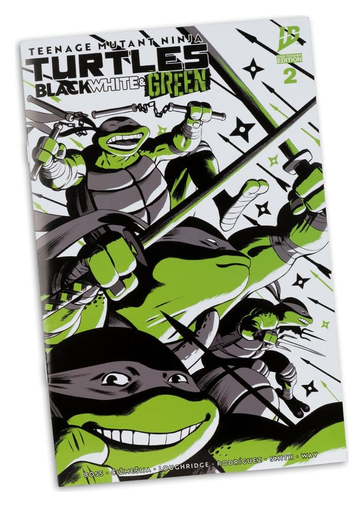 Teenage Mutant Ninja Turtles Page Punchers Action Figure Michelangelo (Black White & Green) (Red Platinum Edition) 13 cm
