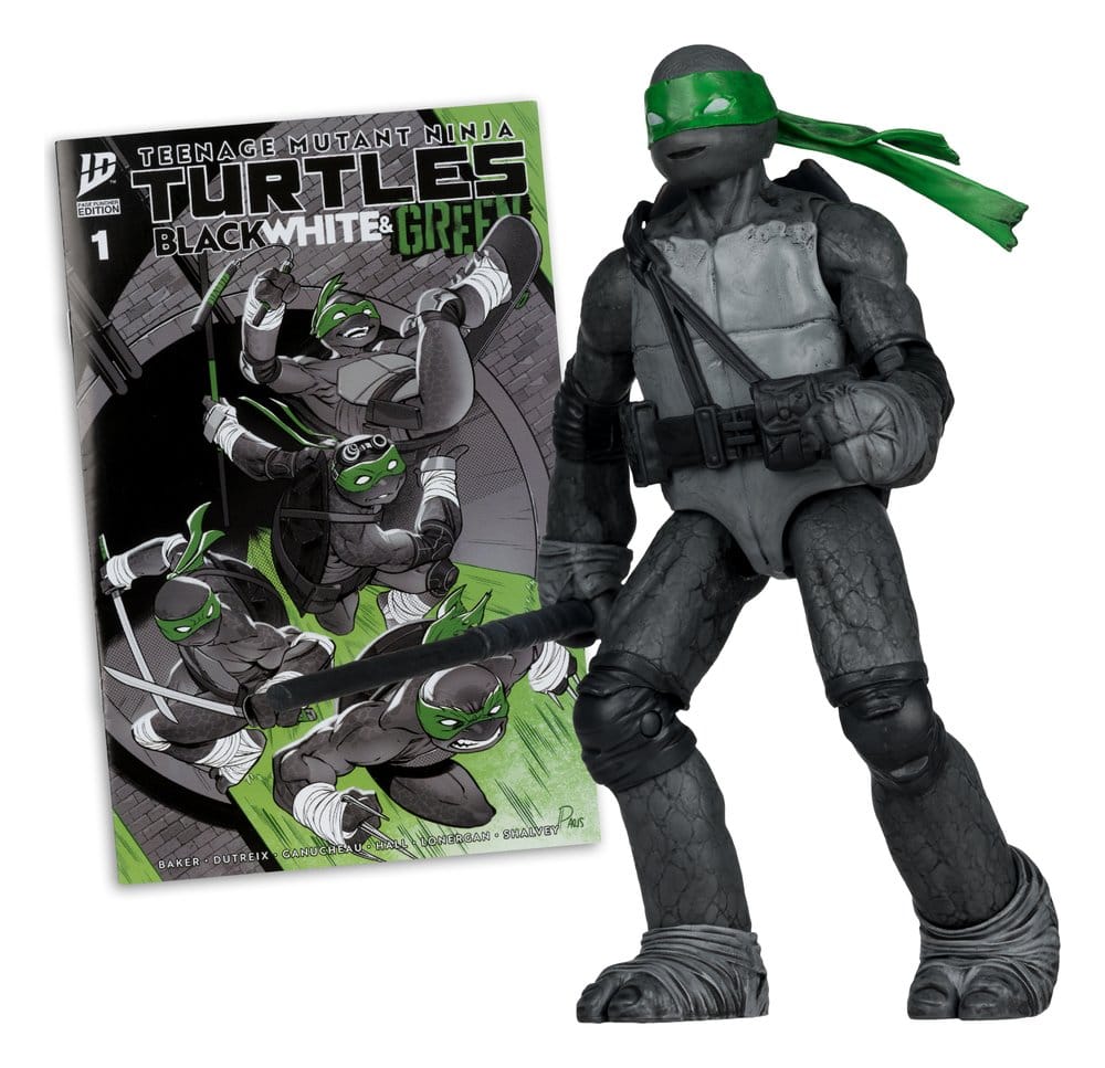 Teenage Mutant Ninja Turtles Page Punchers Action Figure Donatello (Black White & Green) (Red Platinum Edition) 13 cm