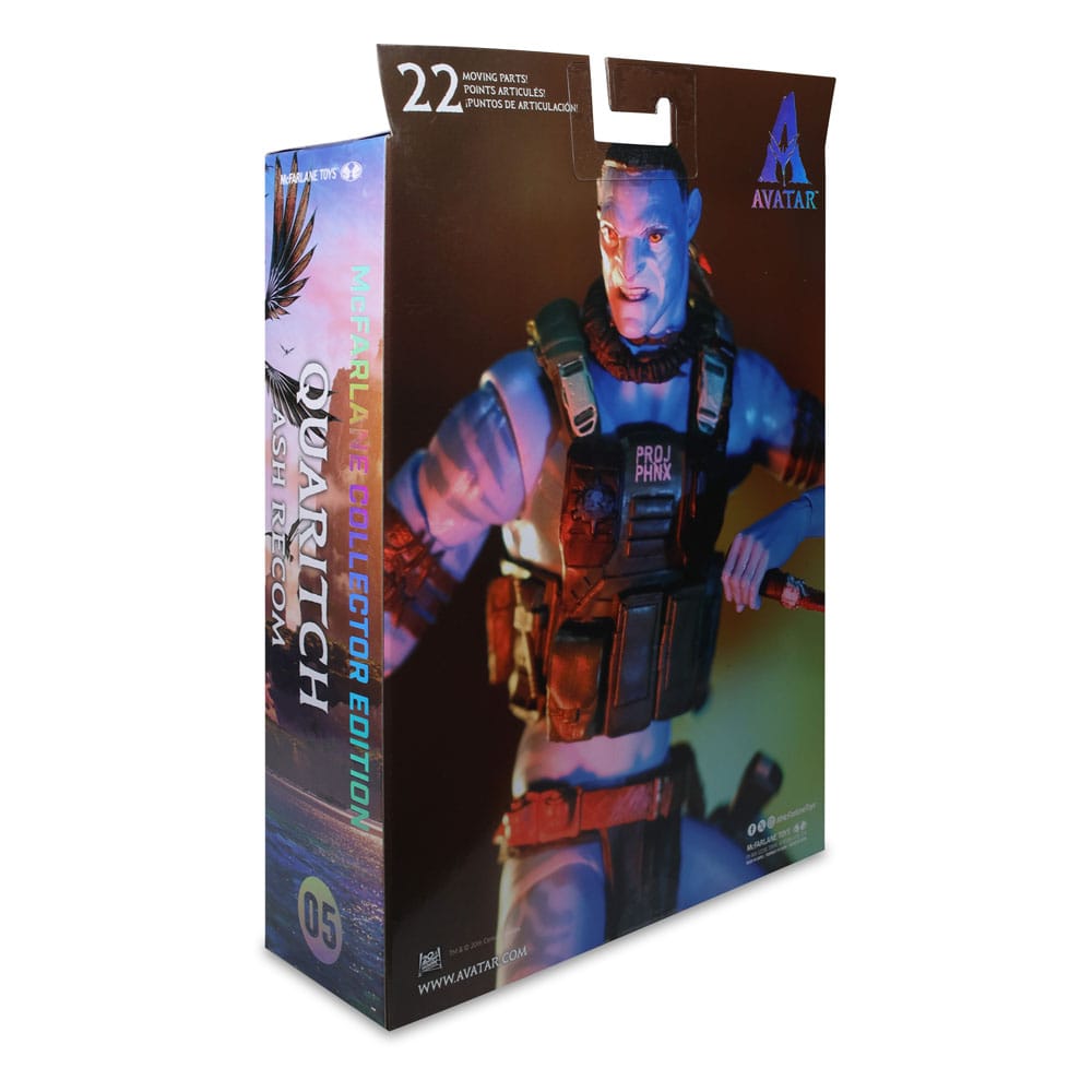 Avatar: Fire and Ash Action Figure Quaritch (Ash Recom) (Gold Label) 18 cm