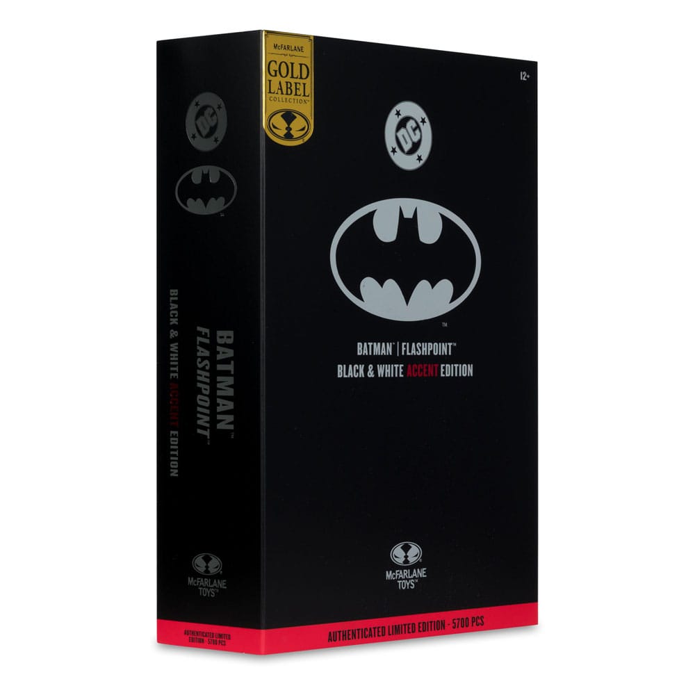 DC Multiverse Action Figure Batman (Flashpoint) (Black & White Accent Edition) (Gold Label) 18 cm