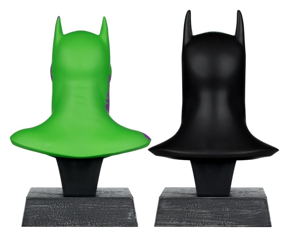 Batman DC Direct Mini Replica 1/3  2-pack Batman Cowls Hush & Knightfall (Jokerized) (Gold Label) 18 cm
