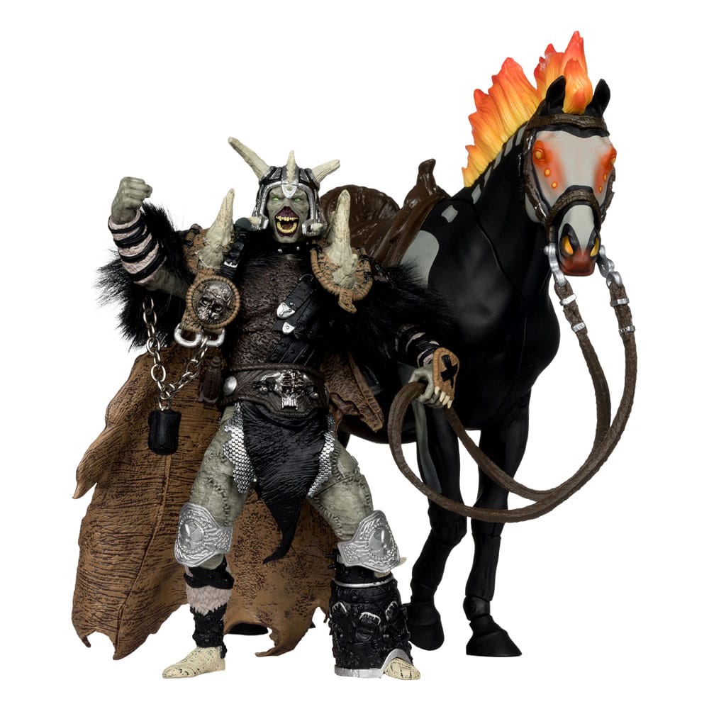 Spawn Action Figure Bloodaxe with Horse (Spawn: The Dark Ages) (McFarlane Toys 30th Anniversary) (Gold Label) 18 cm