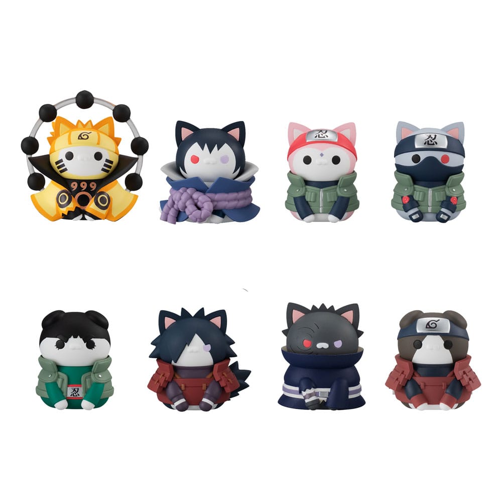 Naruto Shippuden Mega Cat Project Trading Figure 3 cm Nyaruto! Last Battle Ver. Assortment (8)