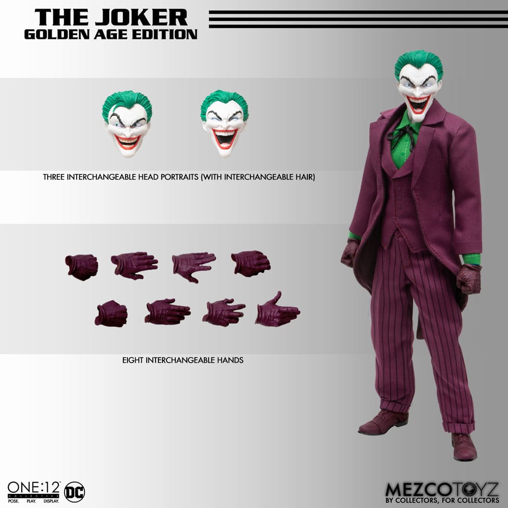 DC Comics Action Figure 1/12 The Joker (Golden Age Edition) 16 cm