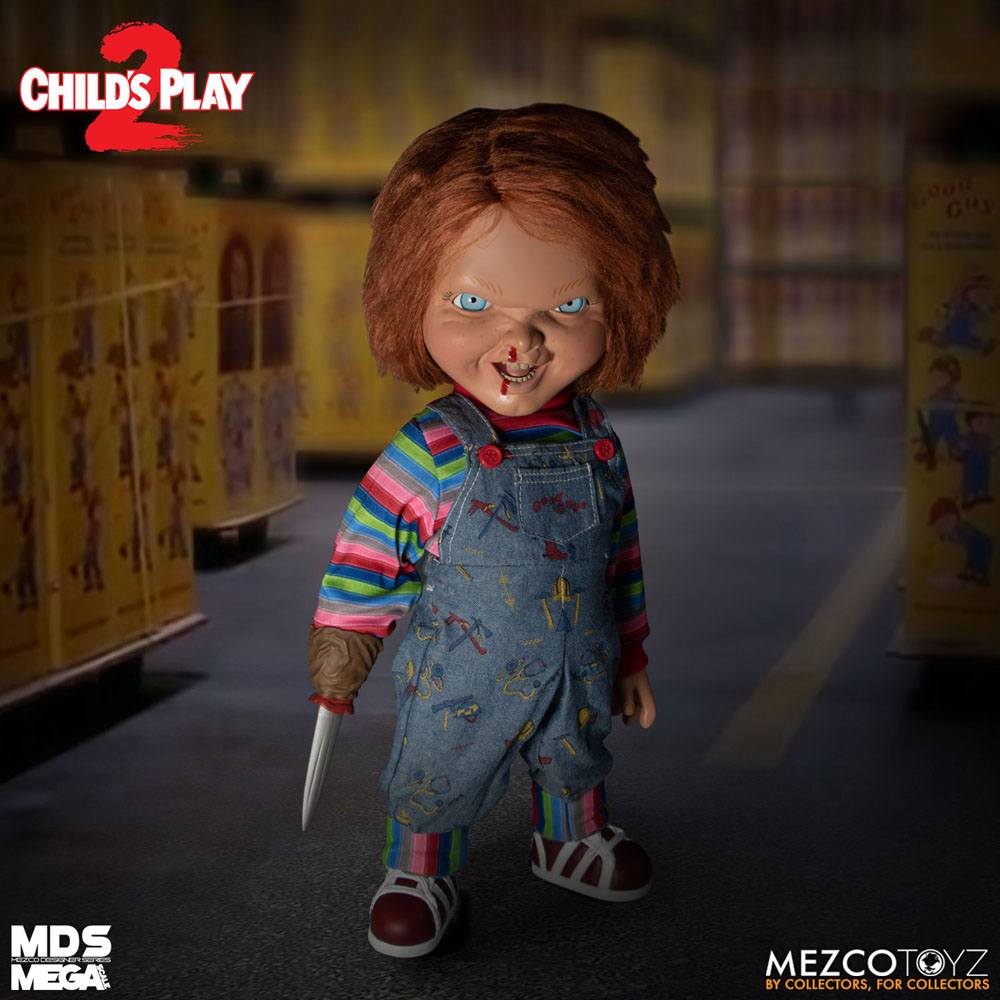 Child's Play 2 Designer-Serie Talking Bedrohlicher Chucky 38 cm