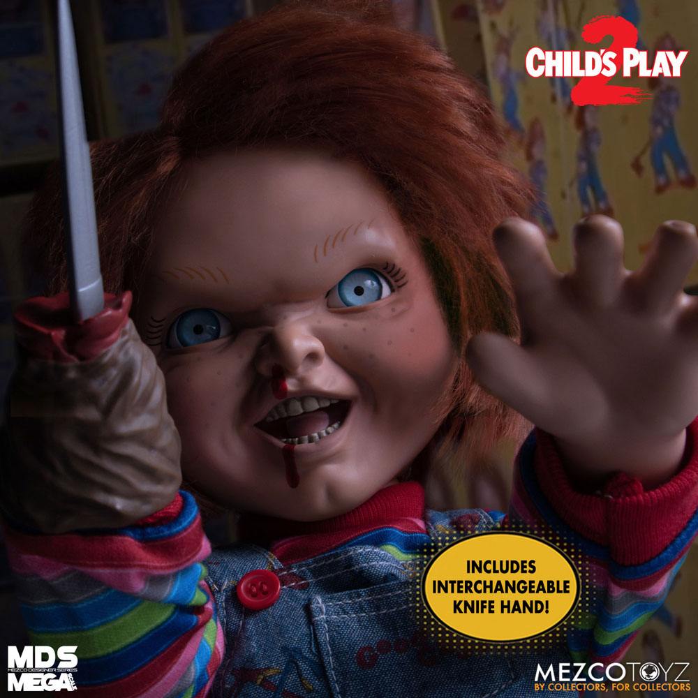 Child's Play 2 Designer-Serie Talking Bedrohlicher Chucky 38 cm