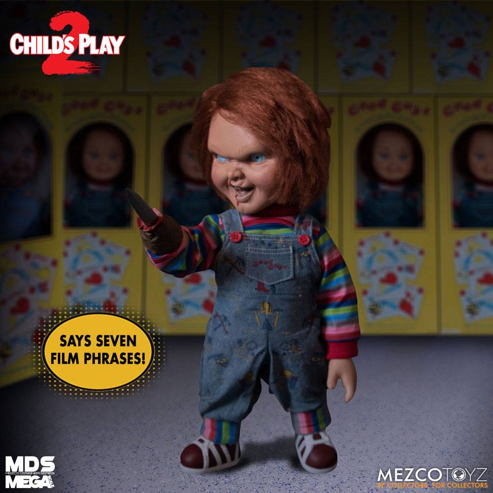 Child's Play 2 Designer-Serie Talking Bedrohlicher Chucky 38 cm