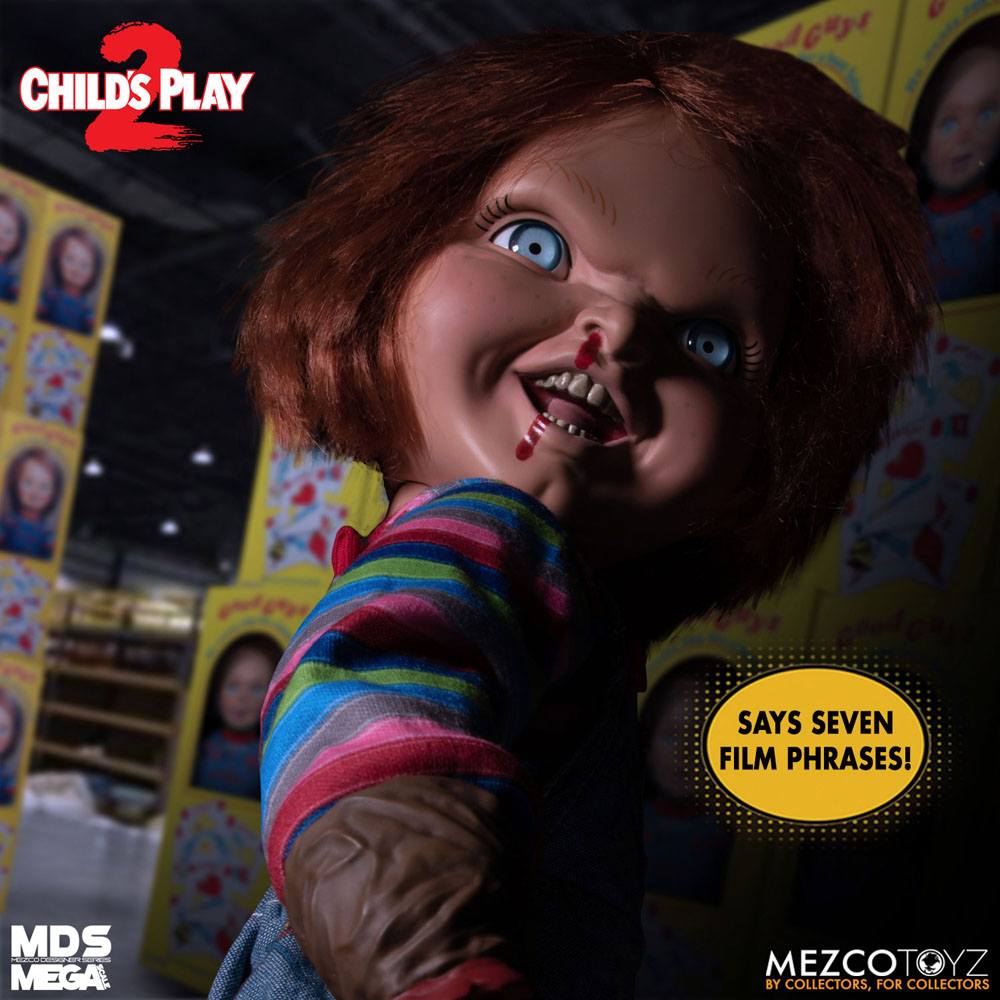 Child's Play 2 Designer-Serie Talking Bedrohlicher Chucky 38 cm