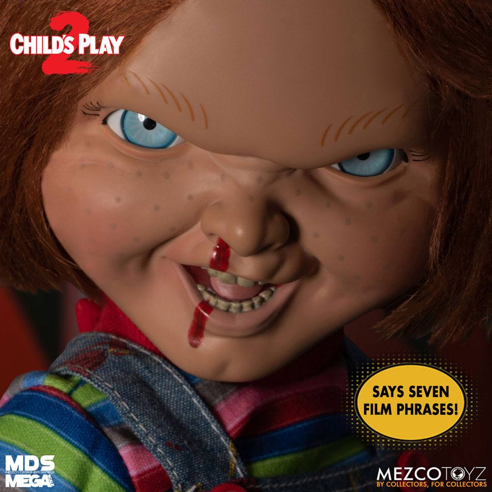 Child's Play 2 Designer-Serie Talking Bedrohlicher Chucky 38 cm