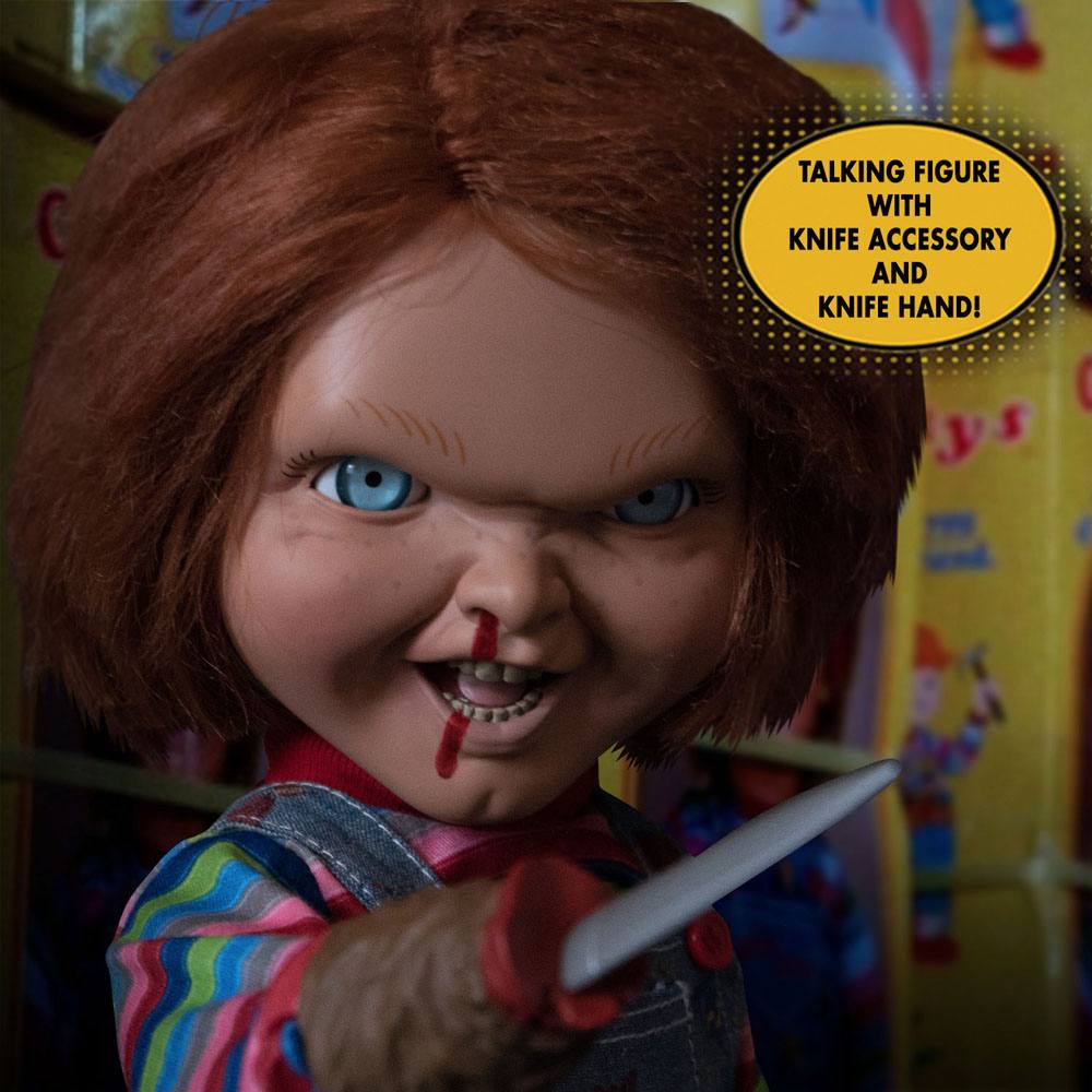 Child's Play 2 Designer-Serie Talking Bedrohlicher Chucky 38 cm