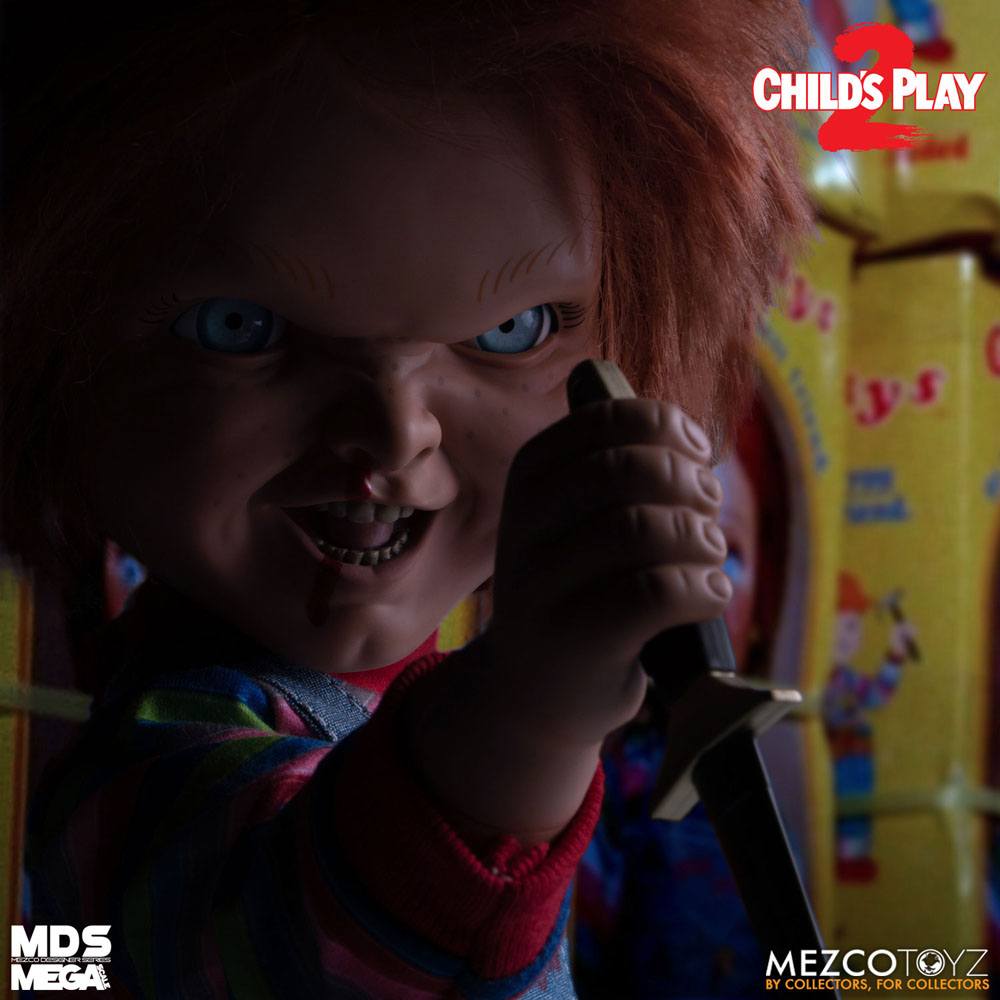 Child's Play 2 Designer-Serie Talking Bedrohlicher Chucky 38 cm