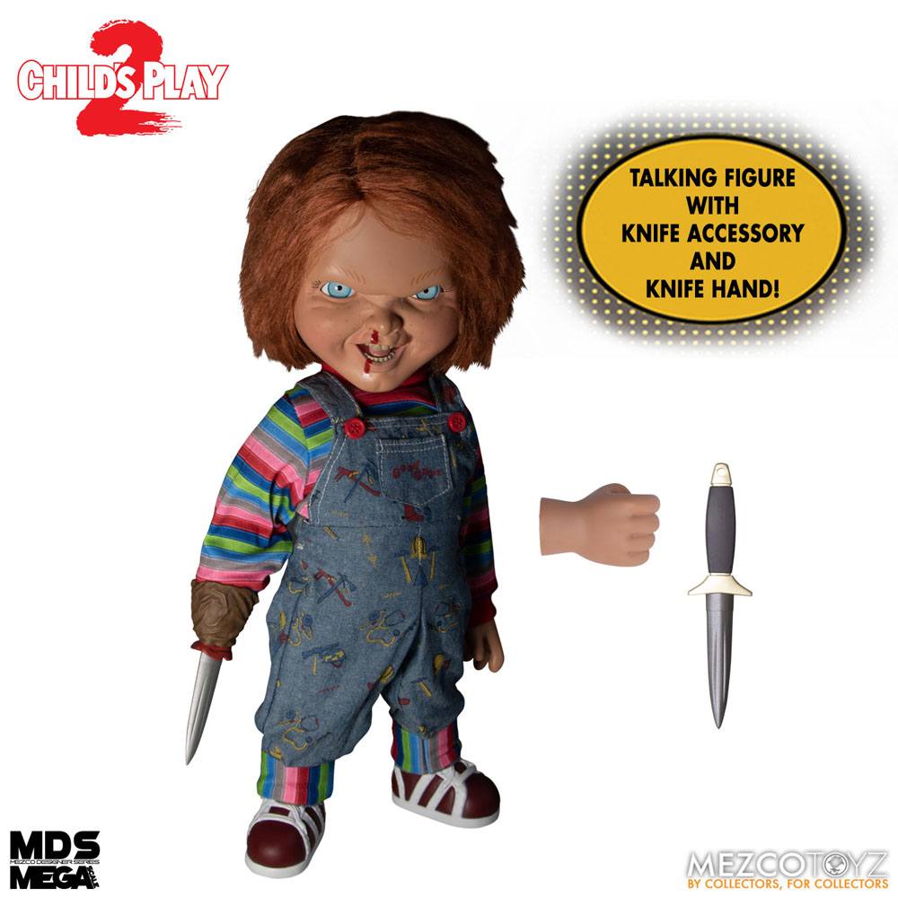 Child's Play 2 Designer-Serie Talking Bedrohlicher Chucky 38 cm