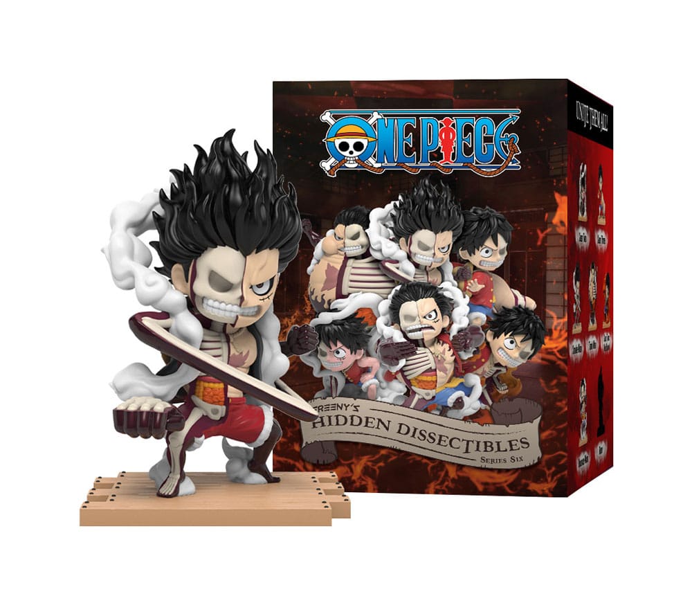 One Piece Blind Box Hidden Dissectibles Serie 6 (Ruffy Gear's) Display (6)