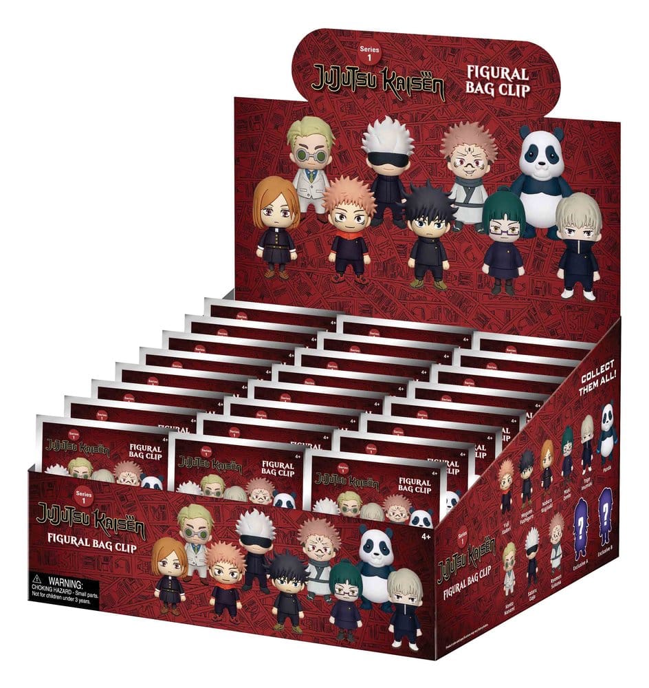 Jujutsu Kaisen 3D Foam Bag Clips Serie 1 Display (24)