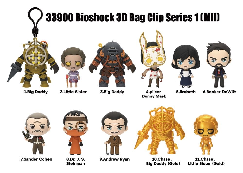 BioShock 3D PVC Bag Clips Series 1 Blind Bag Display (24)